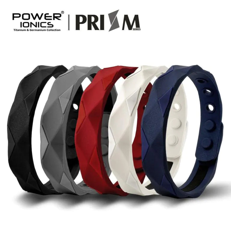 Pulseira – Prism Power Ionics com 2000 íons, turmalina, germânio e bio silicone