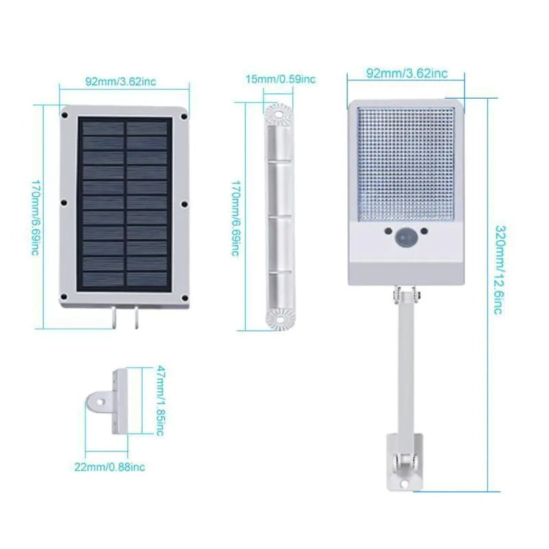 Refletor Solar 48 LEDs, com Sensor de Movimento – CleanLight