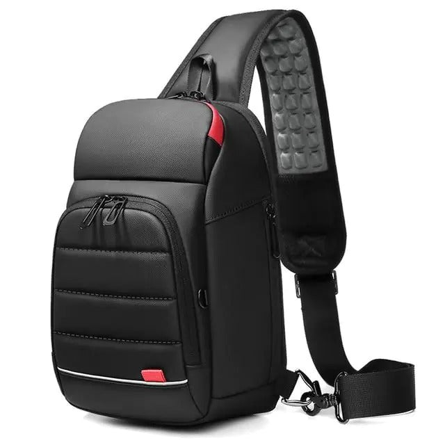 Mochila de Ombro Masculina, À Prova d’água e com Carregamento USB